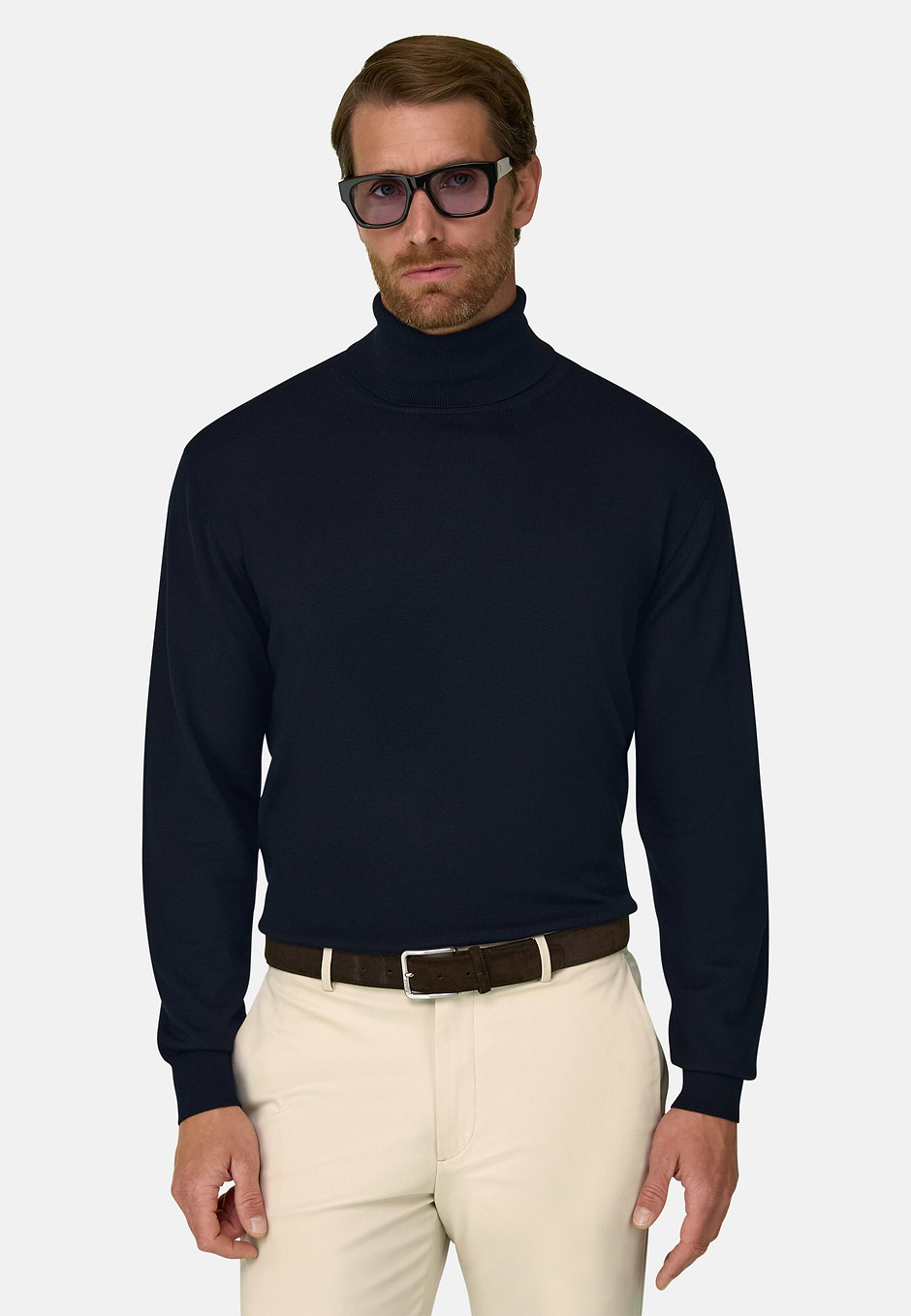 Coltrui in Extrafijne Merinowol, Navy blue, hi-res