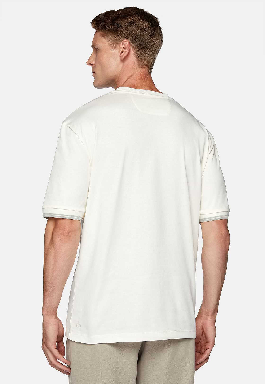 Organic Cotton Blend T-Shirt, White, hi-res