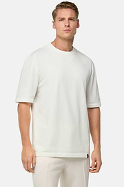 T-Shirt In Jersey Di Cotone, Bianco, hi-res
