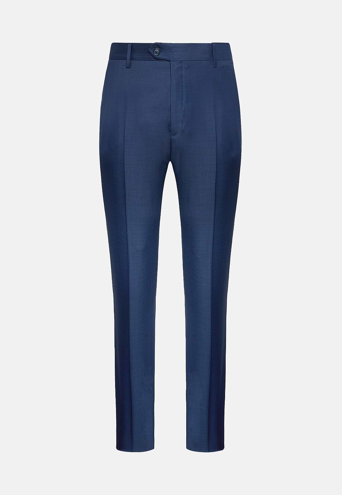 Blue Grisaille Wool Trousers, Blue, hi-res