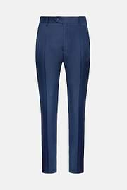 Blue Grisaille Wool Trousers, Blue, hi-res