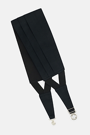 Silk Cummerbund, Black, thumb, 1