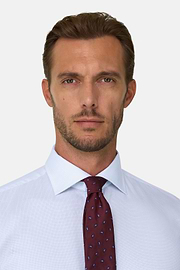 Shirt Checked Cotton Twill Regular Fit, Light Blue, thumb, 3