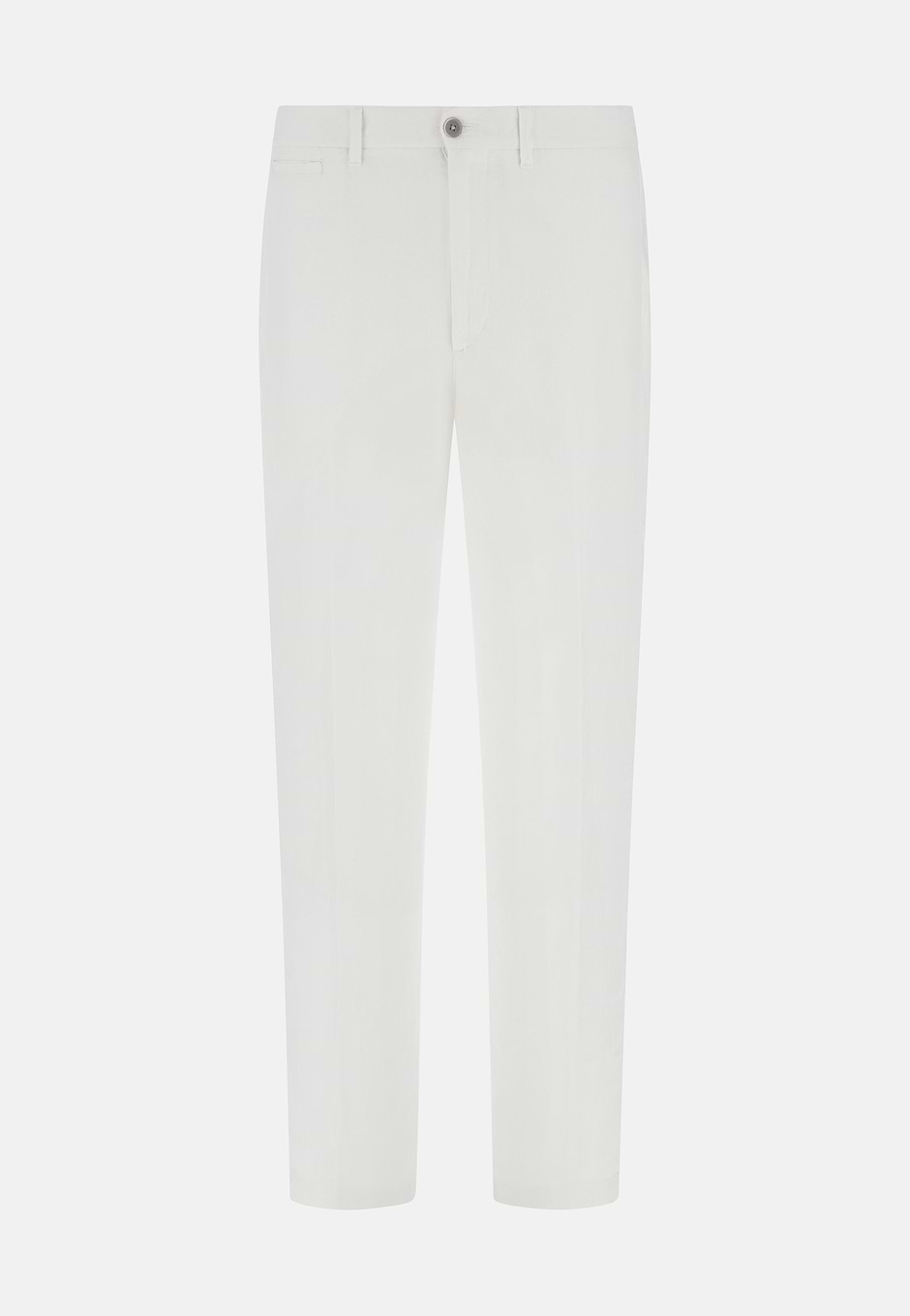 Linen Trousers, White, hi-res