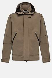 B Tech Recycled Technical Fabric Jacket, Taupe, hi-res