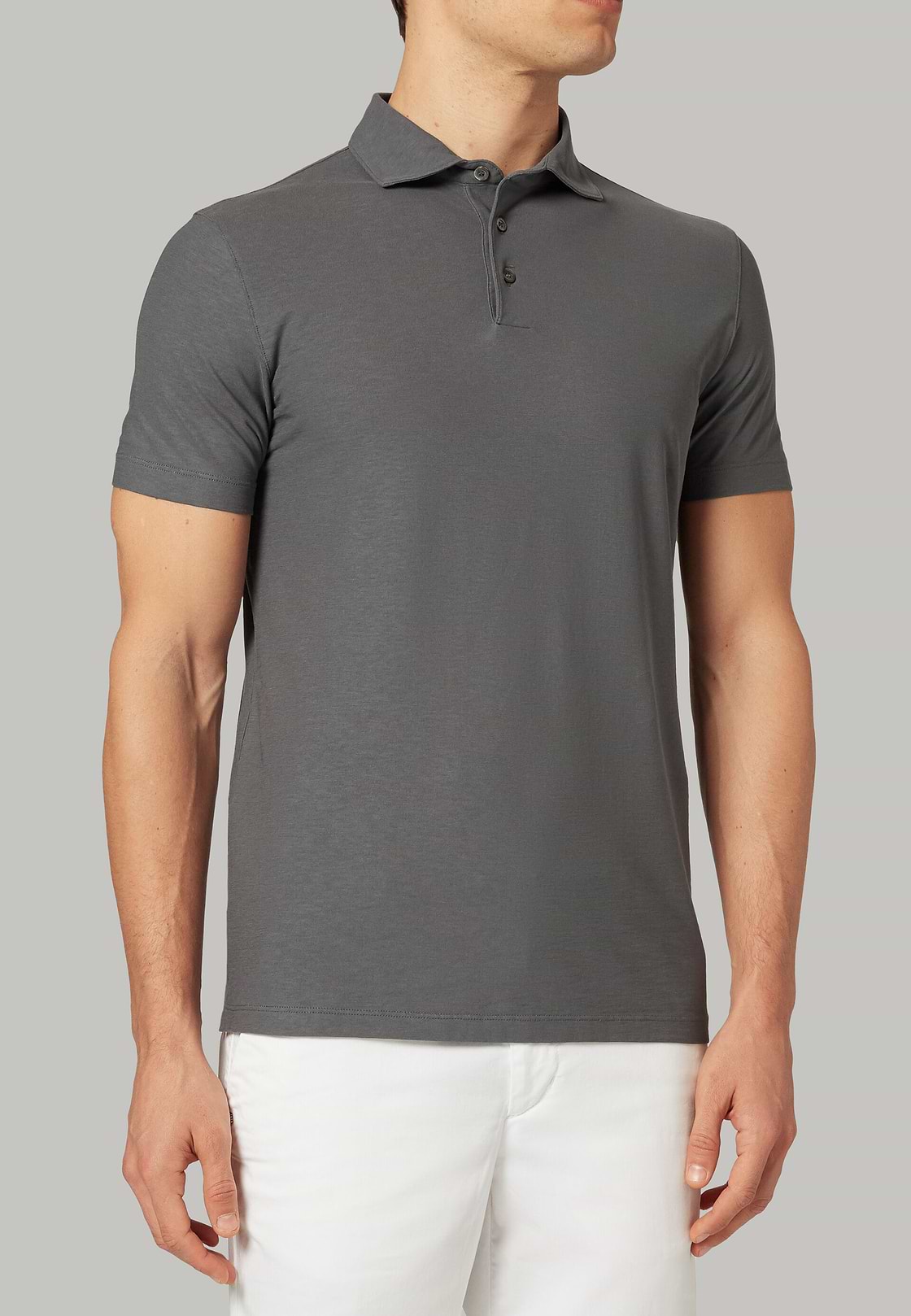 POLO IN JERSEY DI COTONE CREPE REGULAR FIT, , hi-res, 4