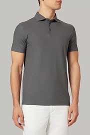 POLO IN JERSEY DI COTONE CREPE REGULAR FIT, , thumb, 4