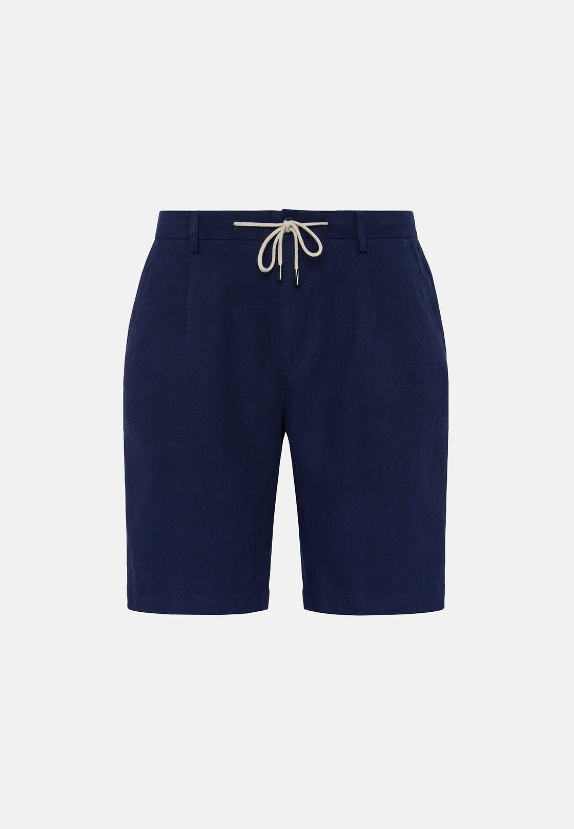 Bermudas in Linen, Blue, hi-res