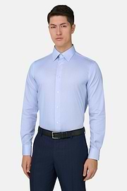 Hemd aus Baumwoll-Twill Regular Fit, Hellblau, thumb, 1
