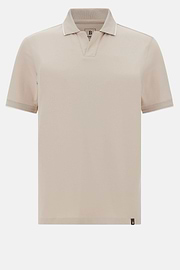 S.Cafè® High-Performance Piqué Polo Shirt, Sand, hi-res