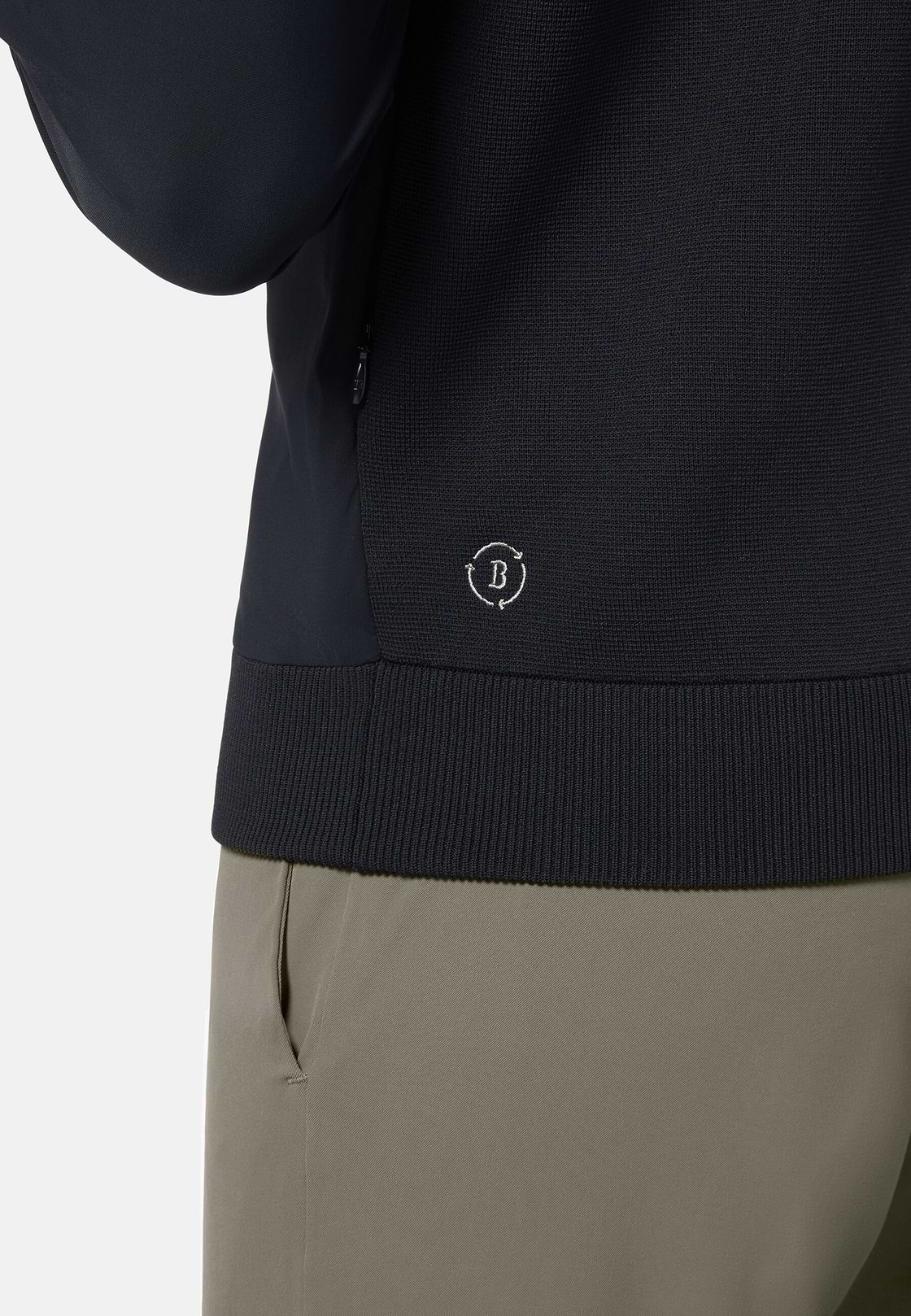 Navy Recycled and Technical Jersey Waistcoat, Navy blue, hi-res