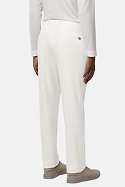 Stretch Cotton/Tencel Trousers, White, hi-res