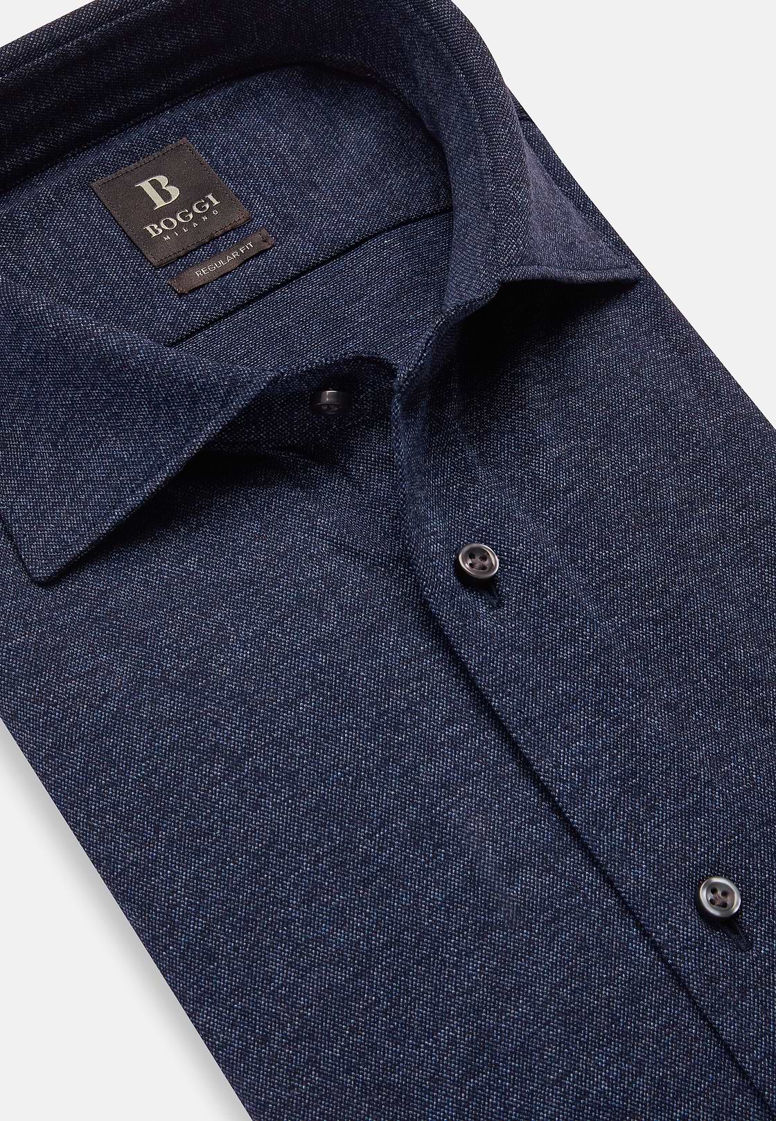 Regular Fit Cotton Jersey Polo Shirt, Navy blue, hi-res