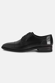 Leather Derby Shoes, Black, hi-res