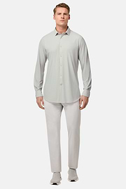 Chemise En Nylon Extensible Slim Fit, La glace, hi-res