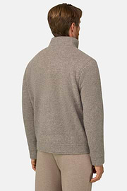Jacket in Wool Cashmere Blend Mélange, Grey, thumb, 4