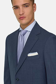 B-Aria Stretch Wool Jacket, Blue, thumb, 4