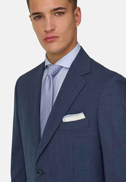 B-Aria Stretch Wool Jacket, Blue, hi-res