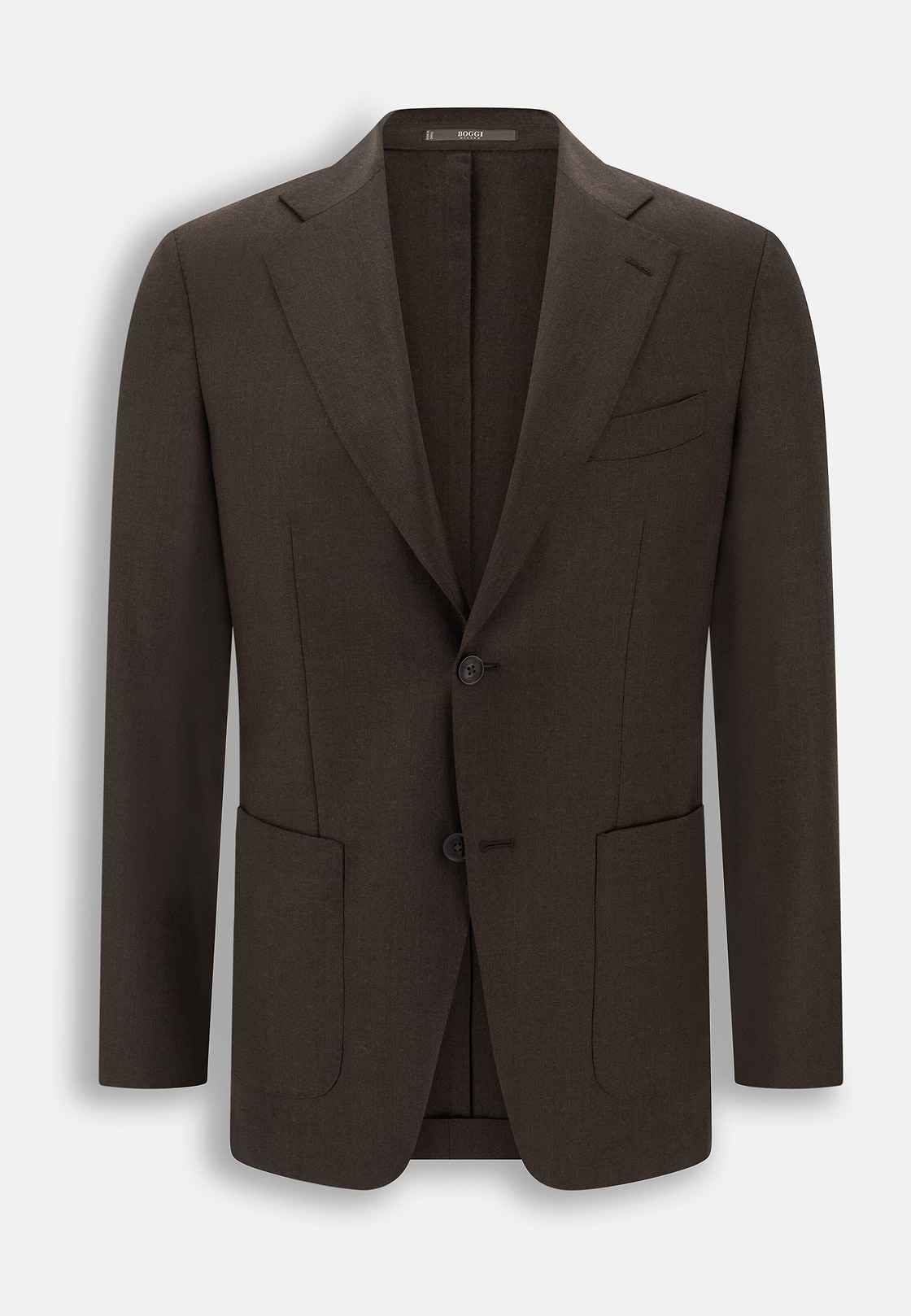 Suit in Wool Mélange, Dark brown, hi-res, 7