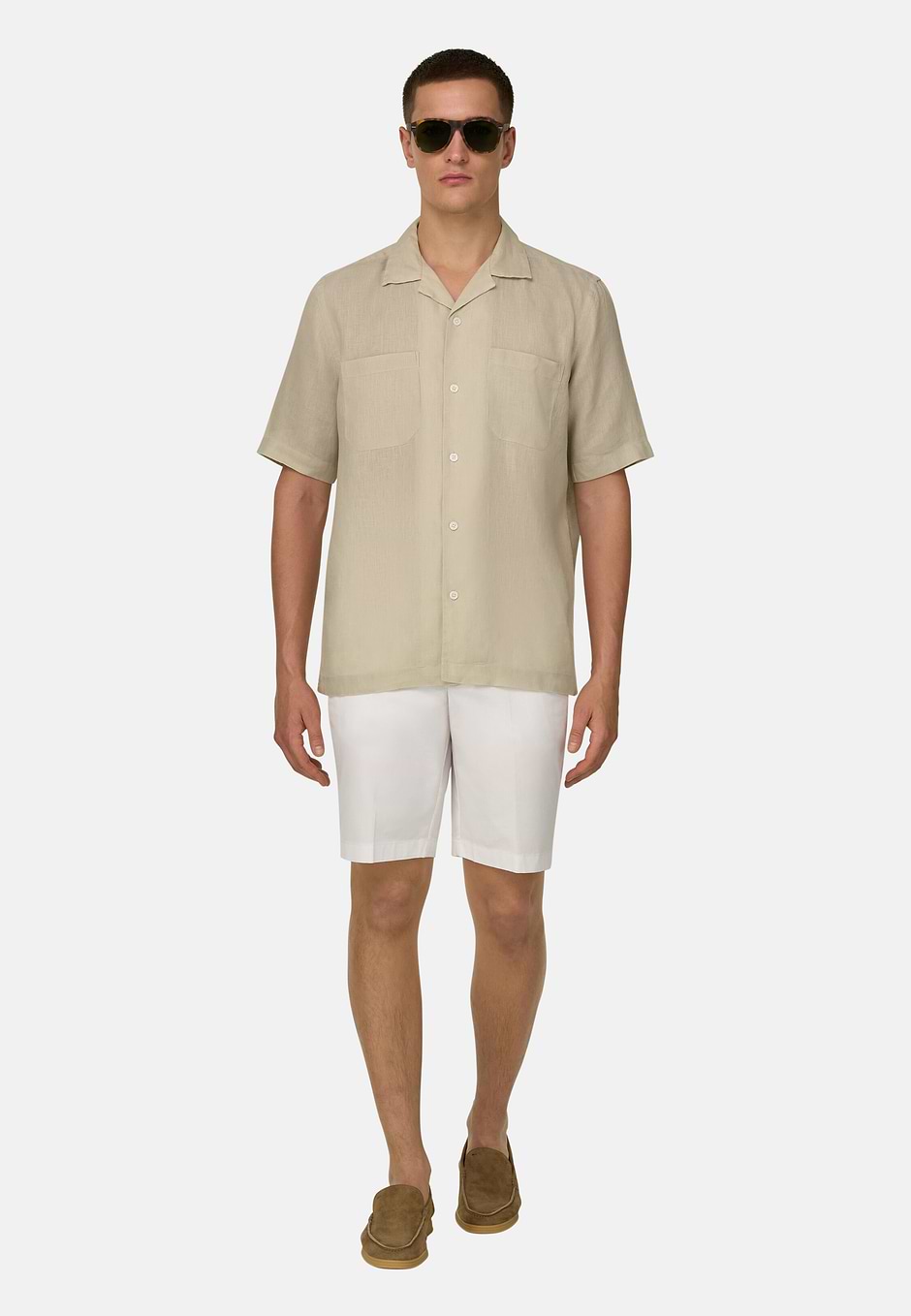 Hemd Aus Leinen Regular Fit, Beige, hi-res