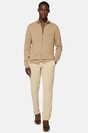 Pantalone in Velluto, Beige, hi-res