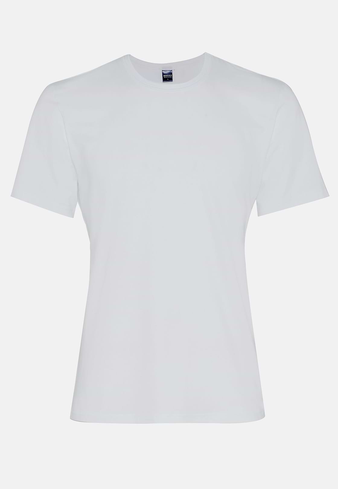 Stretch Cotton Jersey T-shirt, White, hi-res