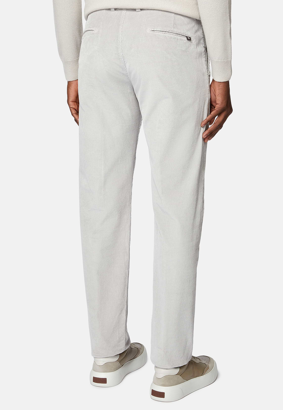 Pantalon En velours Extensible, Gris, hi-res
