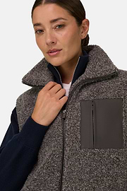 Teddy Full-Zip Gilet, Dark Grey, thumb, 3