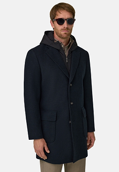 Single-Breasted Coat in Wool Blend