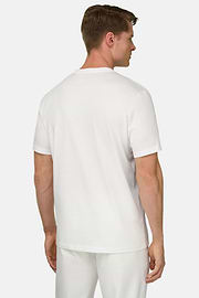T-Shirt In Cotone, Bianco, thumb, 3