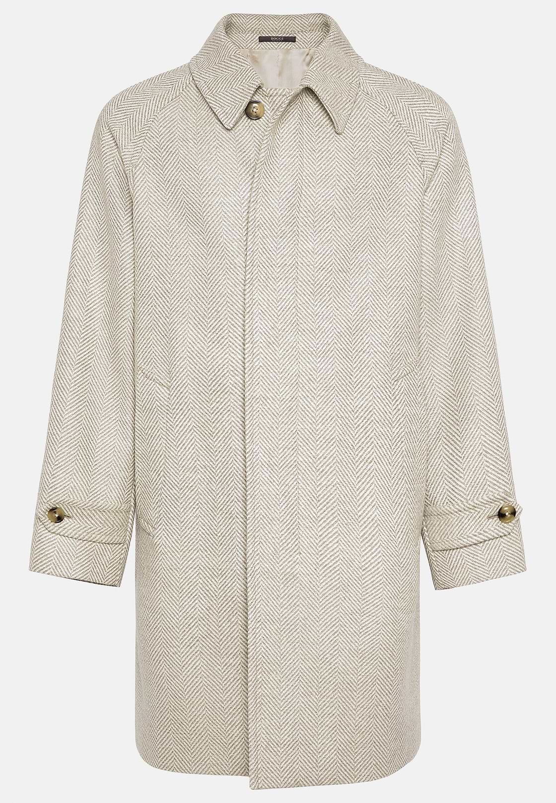 Single-breasted Wool Coat, Sand, hi-res