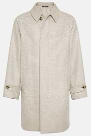 Single-breasted Wool Coat, Sand, hi-res
