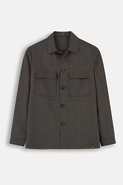 Shacket in Flannel, Taupe, thumb, 6