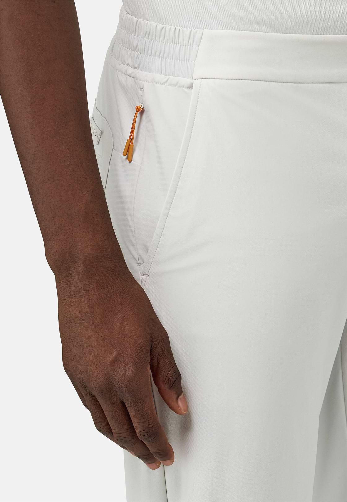 Stretch Nylon Trousers, Ice, hi-res