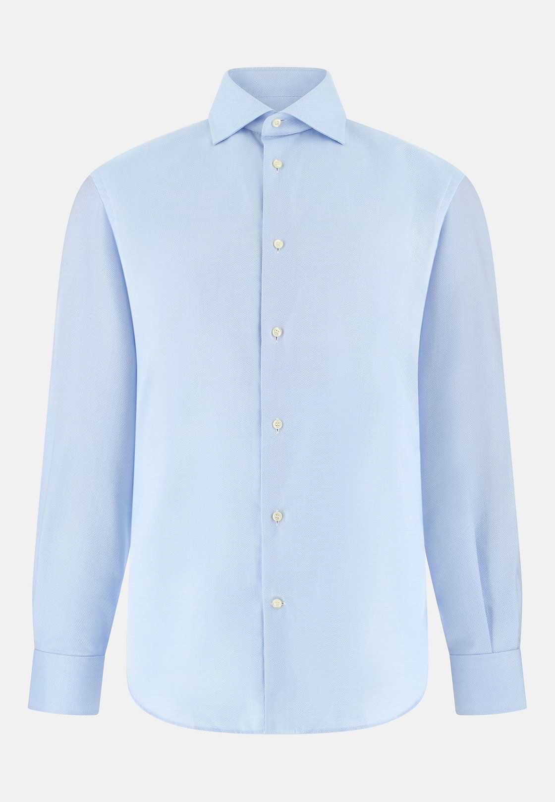 Camicia In Cotone Regular Fit, Azzurro, hi-res, 6