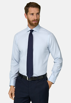Hemd aus Pin-Point-Baumwolle Slim Fit