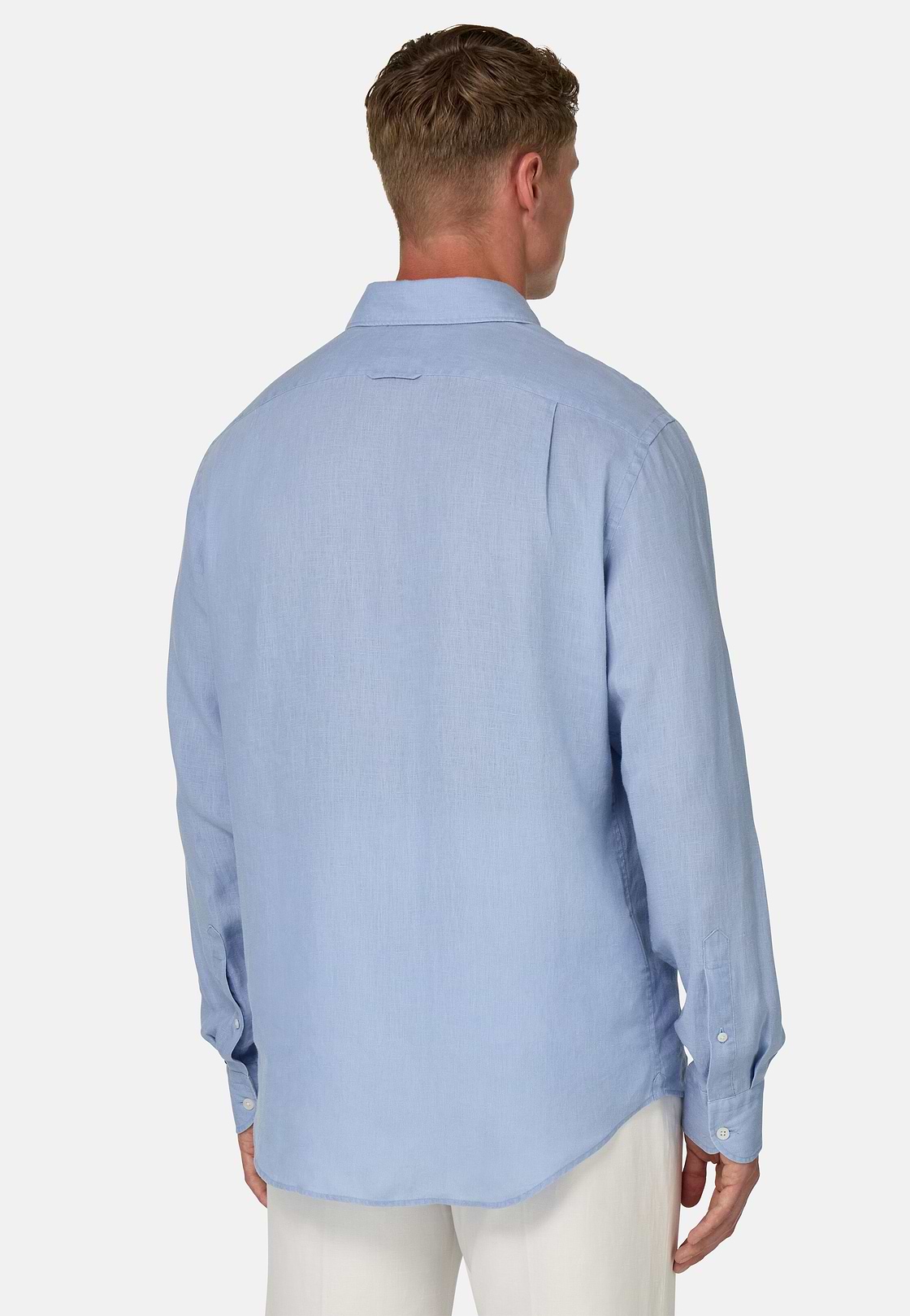 Regular Fit Linen Shirt, Light Blue, hi-res