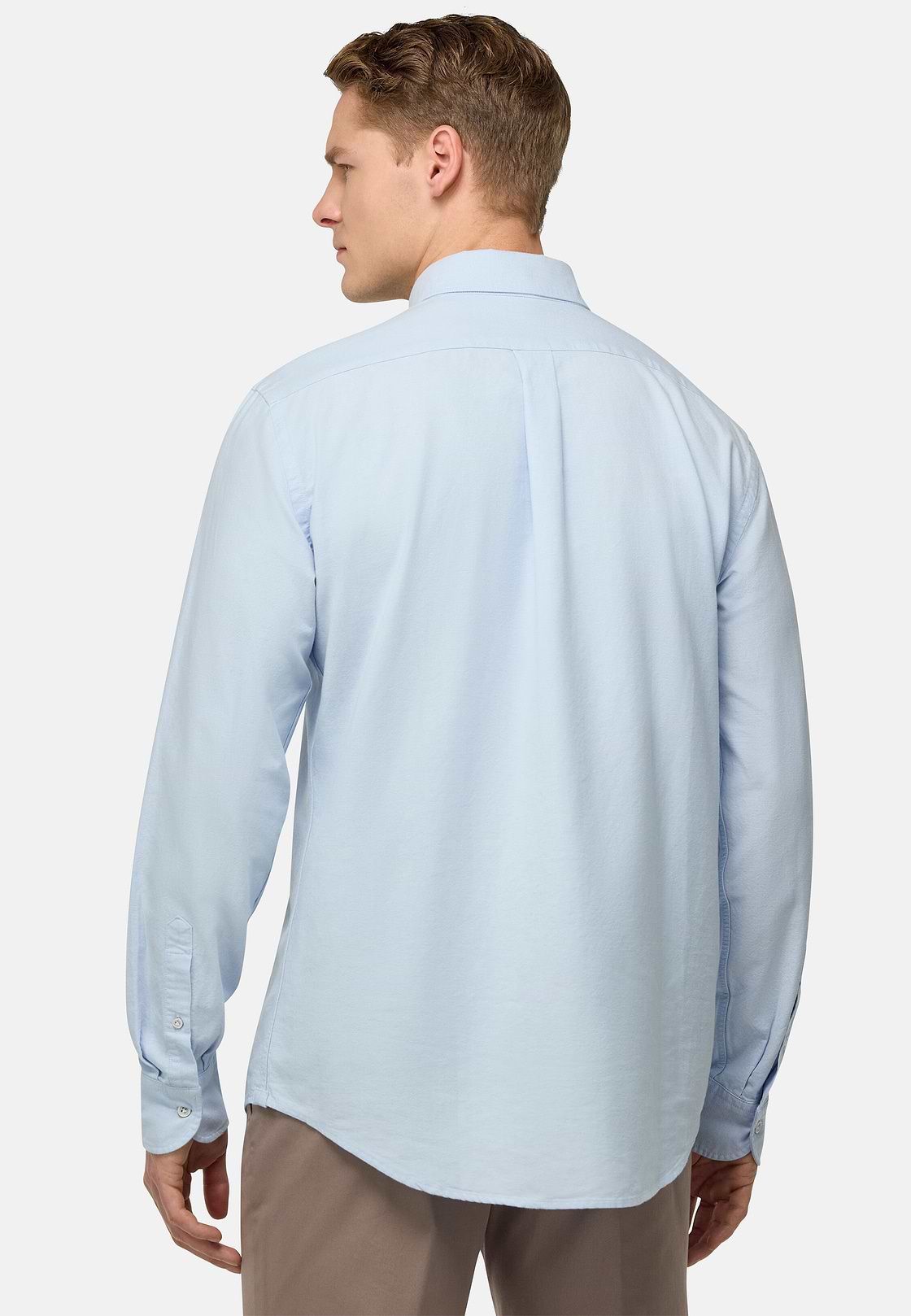 Regular Fit Oxford Cotton Shirt, Light Blue, hi-res