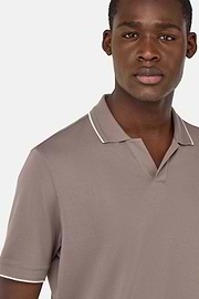 Polo En Piqué Performant S.Cafè®, Taupe, hi-res