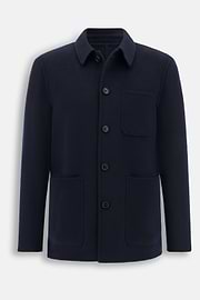 Shacket in Wool, Navy blue, thumb, 6