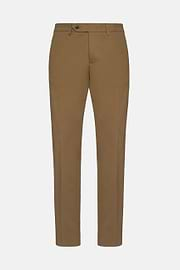 Stretch Cotton Trousers, Hazelnut, hi-res