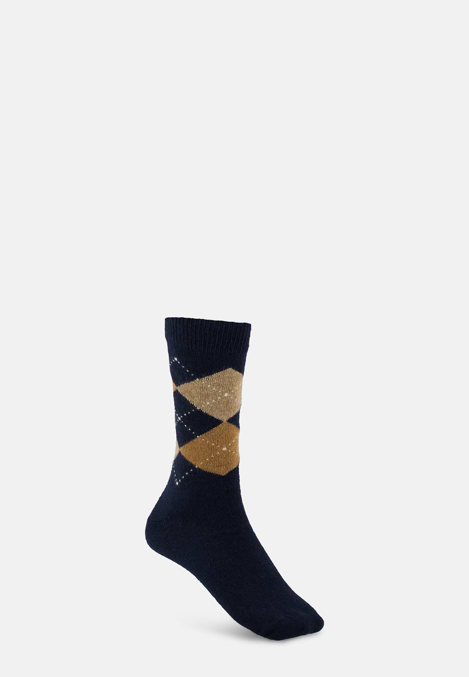 Kurze Socken kariert aus Mischgewebe mit Wolle, Navy blau, hi-res