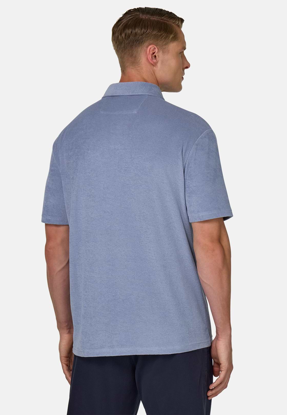 Polo En Nylon Coton, Indigo, hi-res