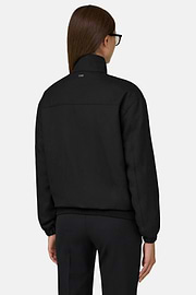 Padded Wool Blouson, Black, thumb, 4