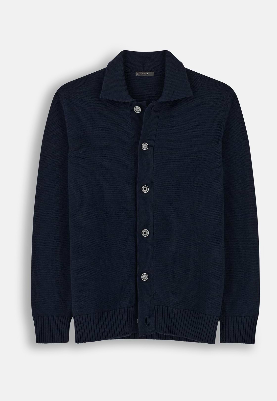 Cardigan in Extrafine Merino Wool, Navy blue, hi-res, 5