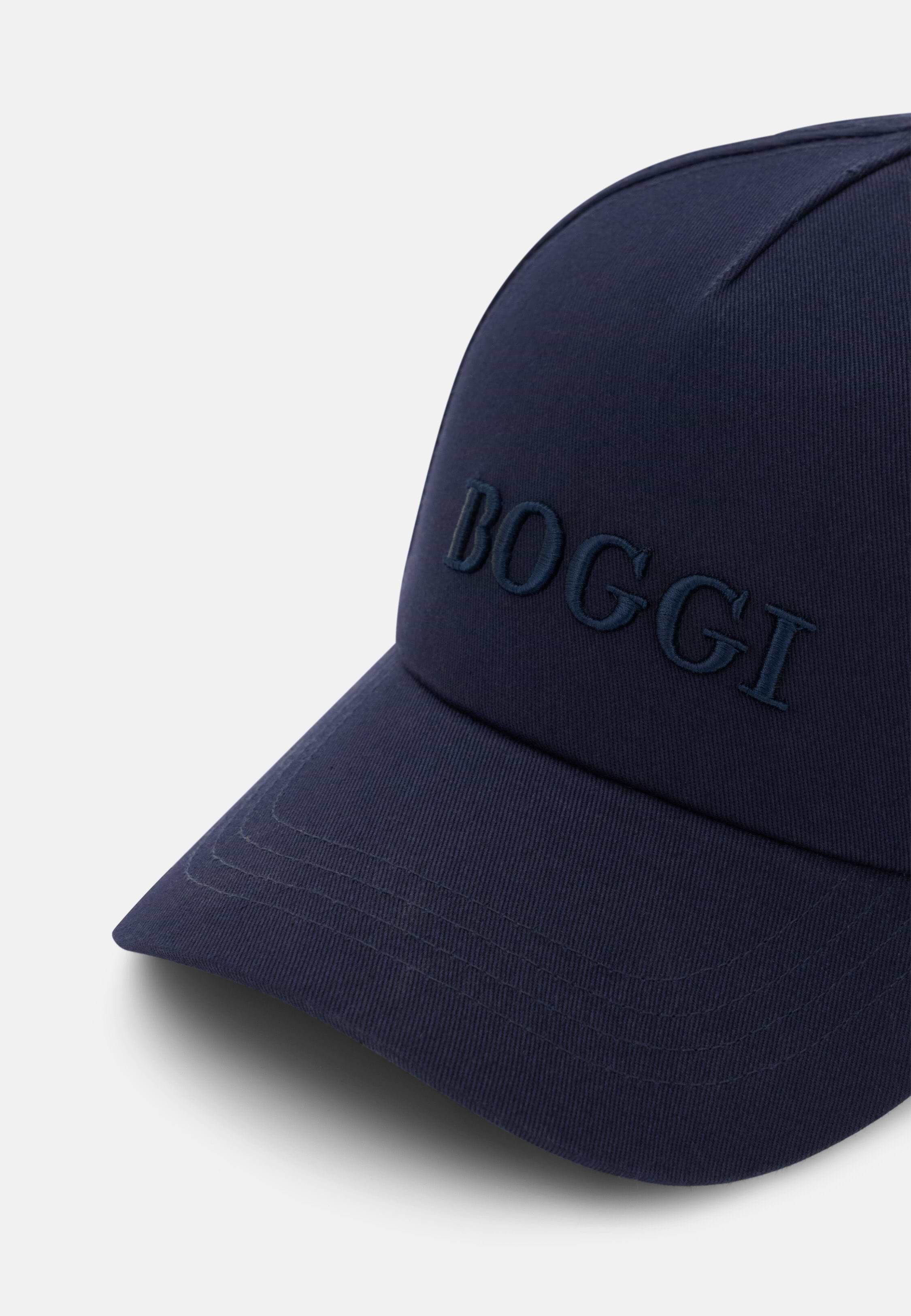 Baseball Cap With Visor And Embroidery in Cotton, Navy blue