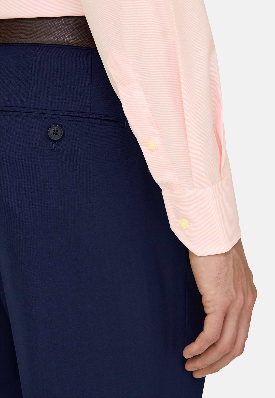 Camicia A Righe In Cotone Regular Fit, Rosa, hi-res, 4