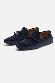 Wind Loafers in Suede Leather, Navy blue, hi-res