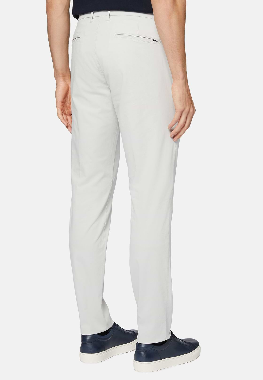 Pantalon En Coton Extensible, gris clair, hi-res