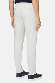 Stretch Cotton Trousers, Light grey, hi-res